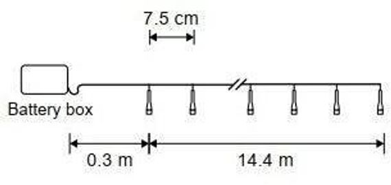 Гирлянда на батарейках 14.4 м., 192 LED ламп теплого свечения, статика, таймер, LUCA Lighting (83786)