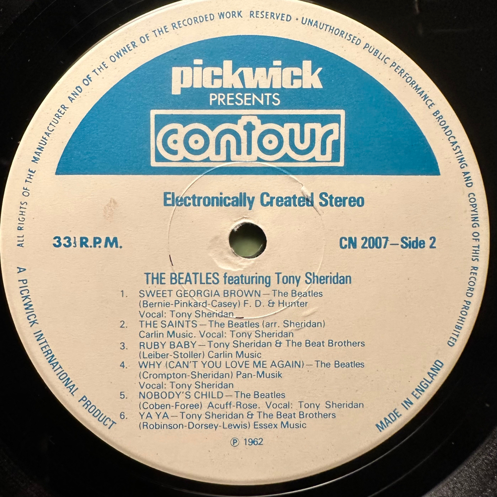 The Beatles Featuring Tony Sheridan (Англия 1974г.)