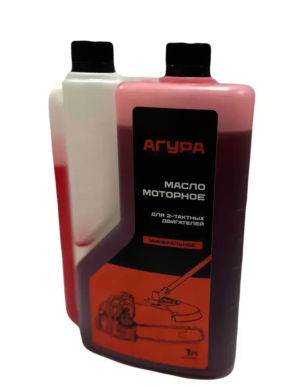 Масло 2-х тактное минеральное API TB с дозатором (1л.) АГУРА