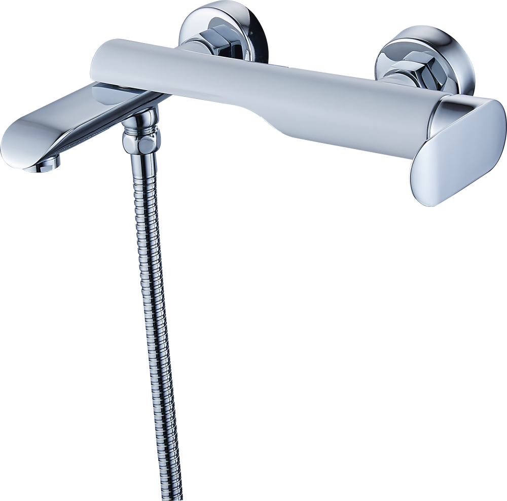 Смеситель для ванны GZ22031-F однорычажный, белый/хром