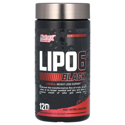 Nutrex Research, LIPO 6 Black, добавка для снижения веса, 120 капсул