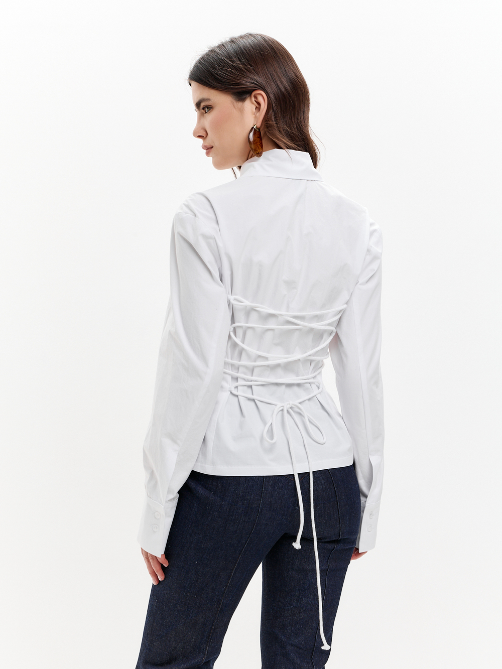 Рубашка приталенная REBEL белая