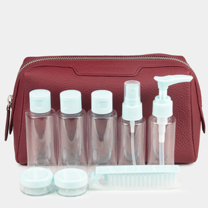 Несессер Trapèze из кожи теленка вишневого цвета