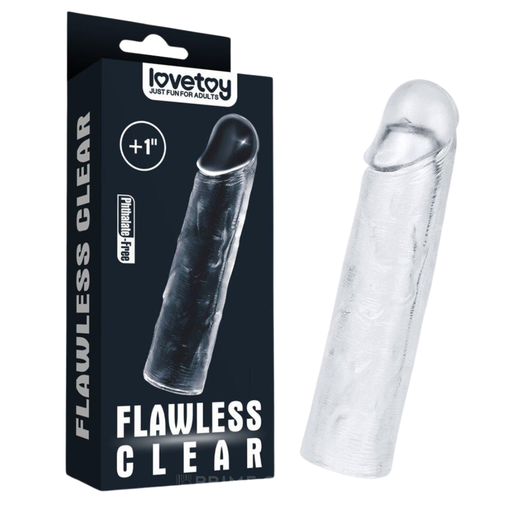 Прозрачная насадка на член Flawless Clear (+2,5 см)