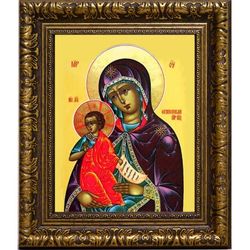 Египетская икона Божьей Матери на холсте.