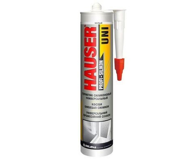 Hauser UNI герметик силиконовый универсальный белый 260мл, арт.17493