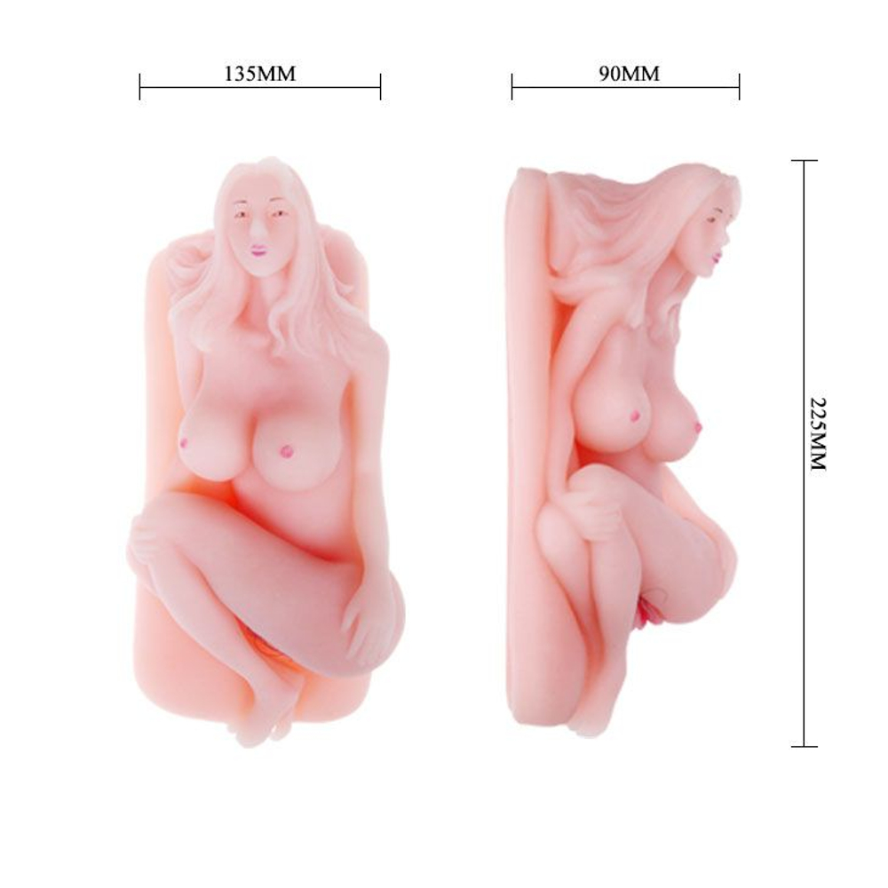 Мастурбатор в виде женского тела, с вибрацией и голосовым сопровождением (Цвет: телесный)