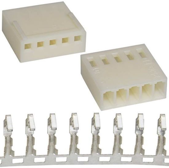 Разъём HU-05 2,54мм / 1375820-5TE / H2510-05PYC000R / DS1070-5F / L-KLS1-2.54-05-H