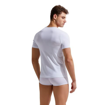 Мужская футболка с глубоким вырезом Gauvine (Размер: L) (Цвет: белый)