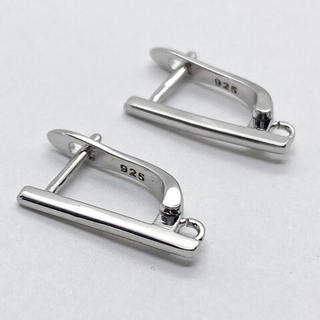 Ювелирные швензы с родиевым покрытием, размер 17*1,5 мм, цена за пару