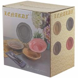 Lenardi 110425 Набор из 6 глубоких тарелок 23см БАВАРИЯ карамель в под.юуп.(х8)Керамика