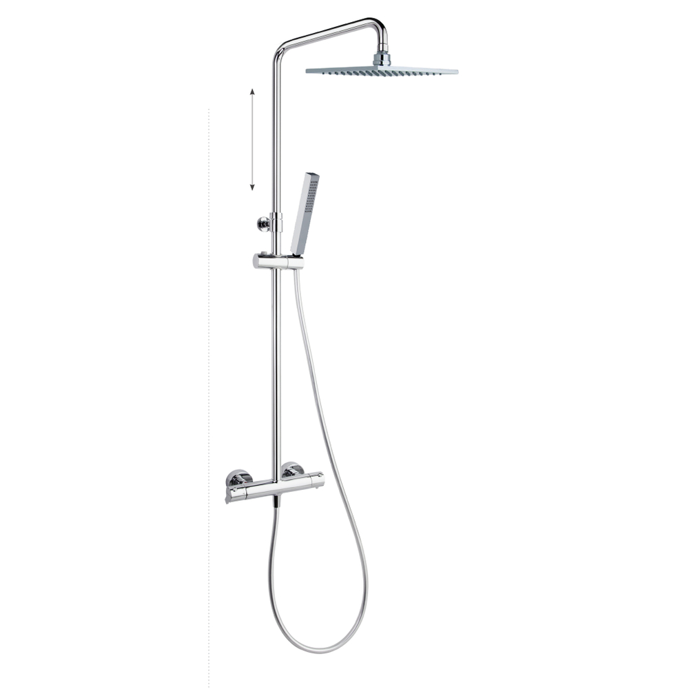 Душевая система с термостатом и тропическим душем для ванны BLAUTHERM 945402RPK225