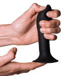 Черная анальная пробка 12,9см двойной плотности Adrien Lastic Hitsens 5