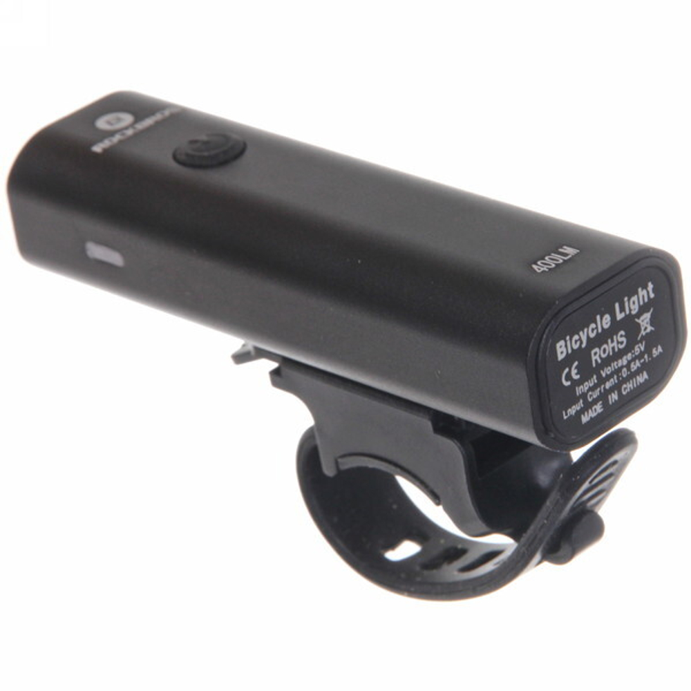 Фонарь велосипедный, передний Rockbros YQ-QD400LM (аккум. 2000 mAh, 3 режима,USB)