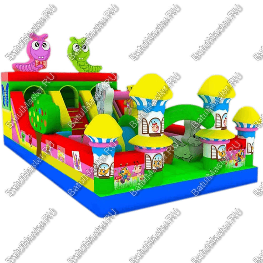 Коммерческий надувной батут "Гусенички"