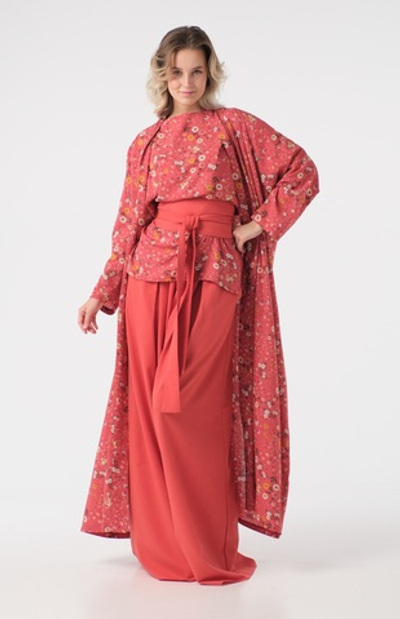 Юбки -брюки /коралл /