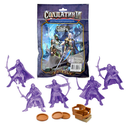 Набор солдатиков "Эльфы" 5 фигурок, орудие, 5+