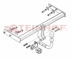 Фаркоп Steinhof V-296 для Volvo S80 2006-2016, V70 2007-2010/2011-2016(паспорт и сертификат в комплекте)(без электрики)