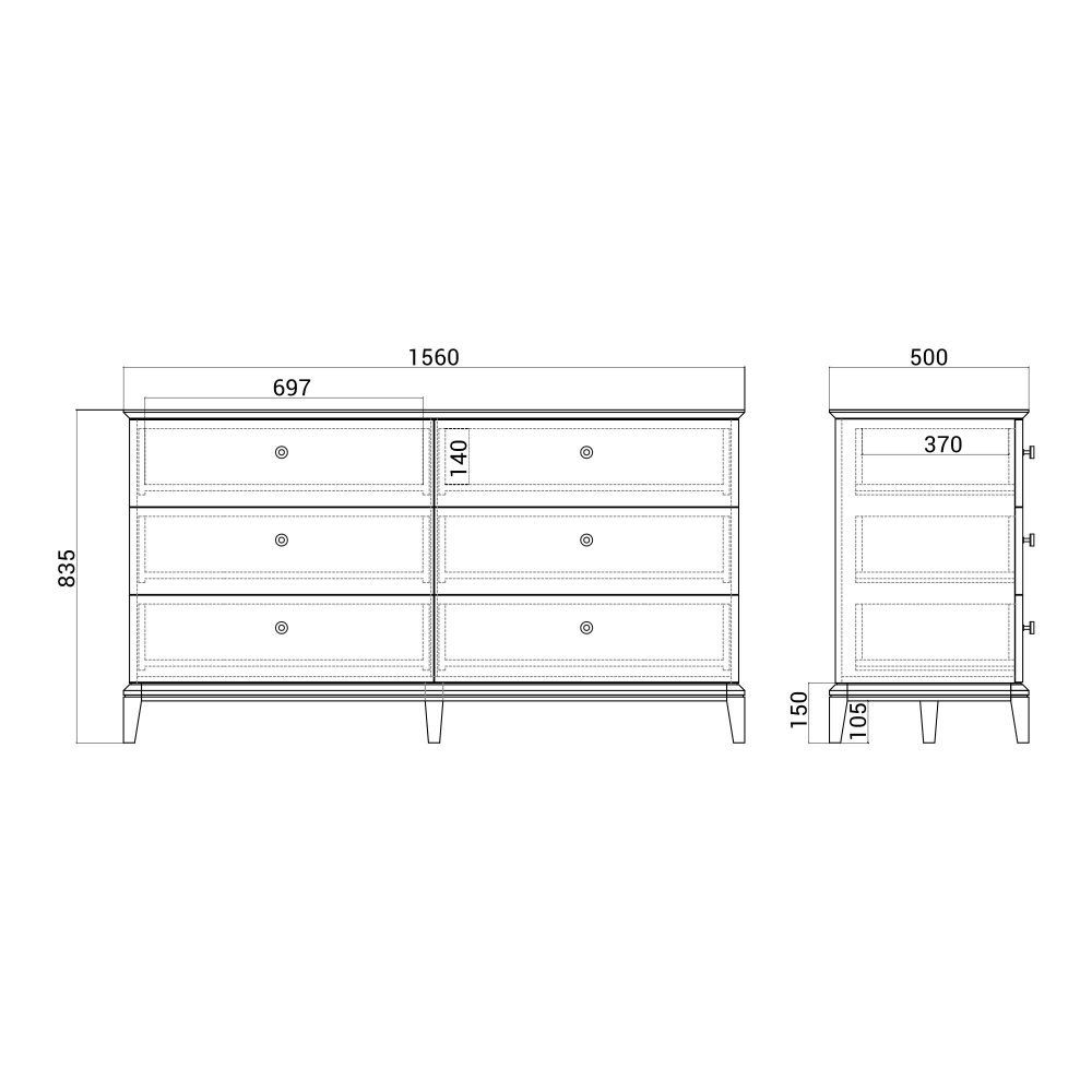 Комод CRYSTAL CR005