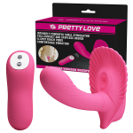 Розовый вибратор для вагинальной стимуляции точки G Pretty Love G-spot Vibrator Fancy Clamshell with Remote BI-014368W-3