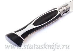 Нож авторский Opinel 08 Mirror Black & White полированный клинокфотография - 5