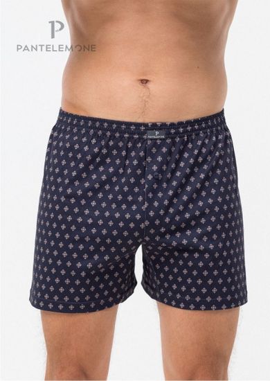 Трусы мужские семейные Pantelemone PMB-442, геометрия темно-синяя/бежевая