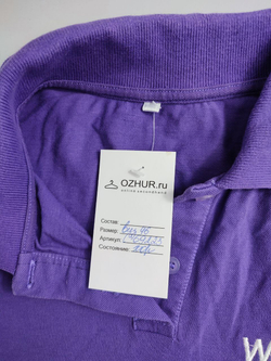 Футболка поло фиолетовая 46 размер