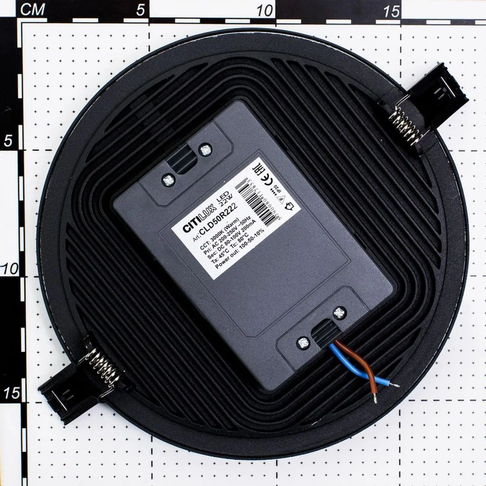 Citilux Омега CLD50R222 LED Встраиваемый светильник с диммером Чёрный