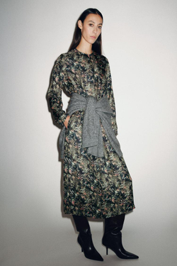 ZARA ПЛАТЬЕ С ЦВЕТОЧНЫМ ПРИНТОМ — ZW COLLECTION, РАЗНОЦВЕТНЫЙ