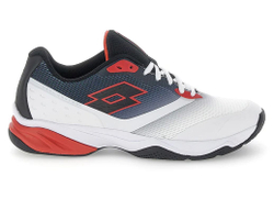 Мужские теннисные кроссовки Lotto Mirage 400 ALR - all white/all black/red poppy