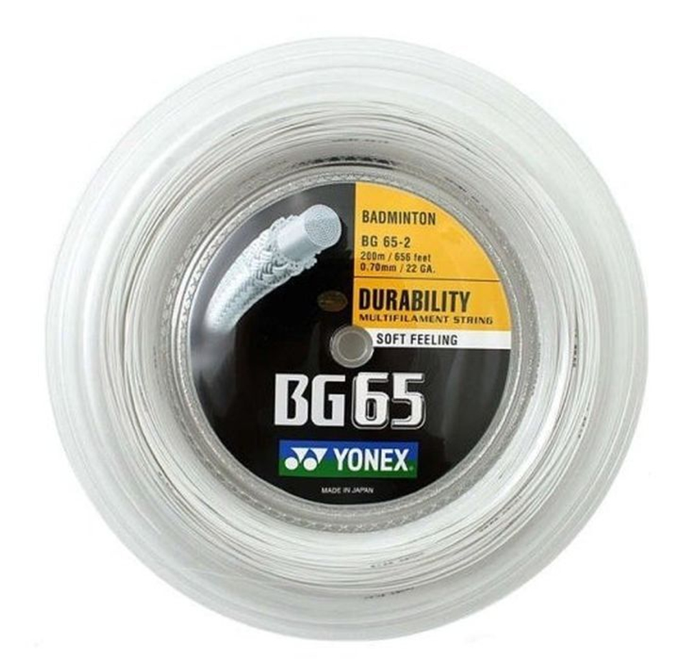 Струны для бадминтона Yonex BG 65 (200 m) - yellow