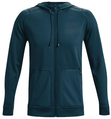 Куртка теннисная Under Armour Rush Warm-Up Full-Zip Hoodie - blue note/black