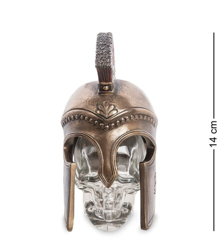 WS-1027 Флакон «Спартанский шлем на стеклянном черепе»