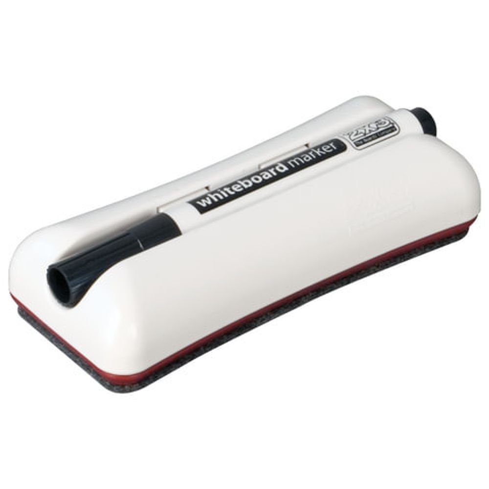 Стиратель магнитный для магнитно-маркерной доски (62х150 мм) + черный маркер, 2х3 Duo, AS125