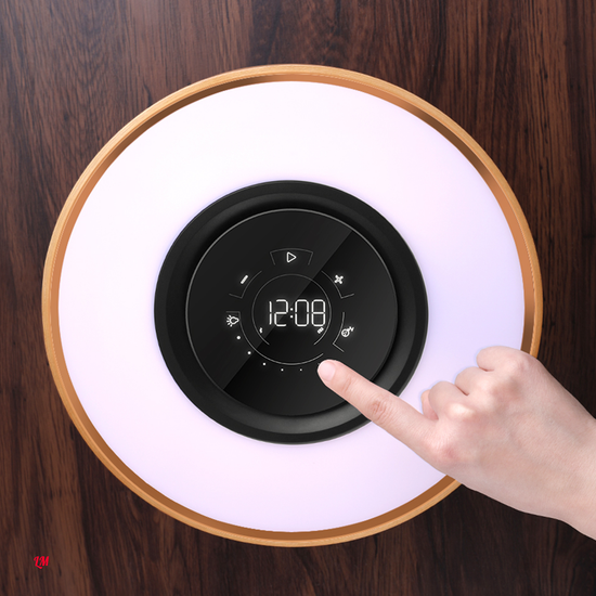 Умный светильник HomeTree Dawn (YT-M1601-B3) с беспроводной зарядкой и колонкой (Brown)