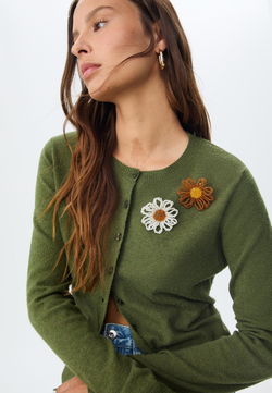 Stradivarius Набор из двух брошей из бисера, белый