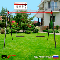 Уличные качели Sv Sport УК171В2 (3.0м/Деревянные 2шт/Подвесы на втулке 2к)