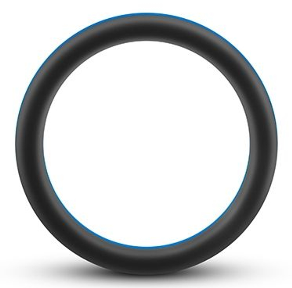 Черно-синее эрекционное кольцо Silicone Go Pro Cock Ring