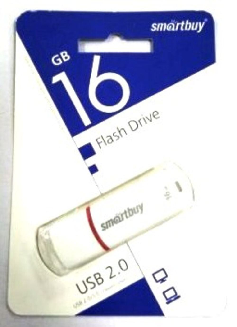 Флеш-накопитель USB  16GB  Smart Buy  Crown  белый