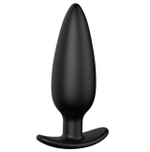Анальная пробка со смещенным центром тяжести черная 12 см