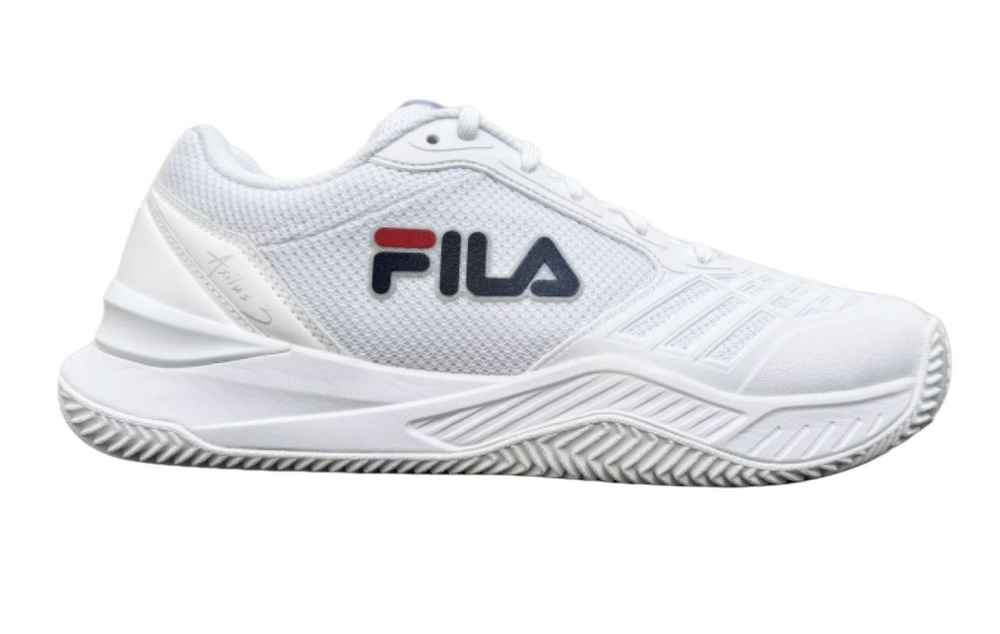 Женские Кроссовки теннисные Fila Axilus 3 Clay - белый/fila navy/fila red