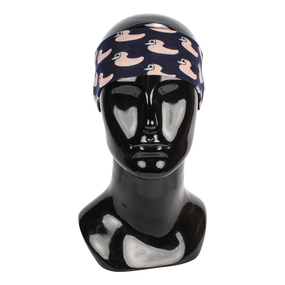 Повязка на голову детская "Розовое облако", уточки, микс 4 цвета, 6,5*20см (Кокетка)