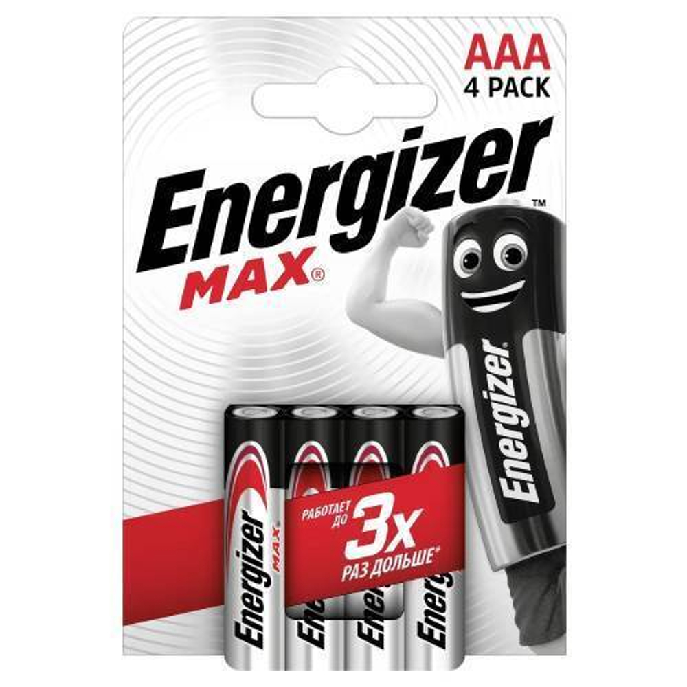 Батарейка Energizer ААА (мизинчик) (4шт.) ALKALINE