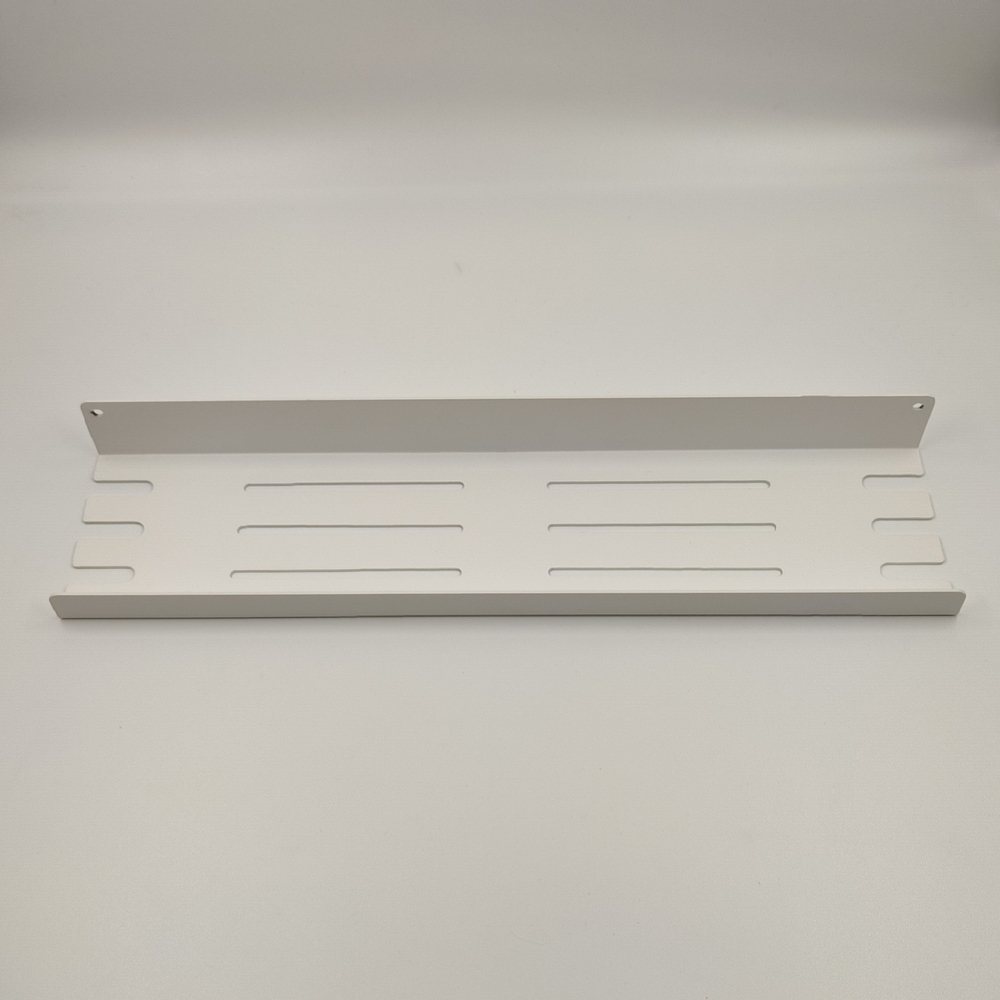 Полка MetaDec Holes настенная прямая, 40х10см белая, 1шт