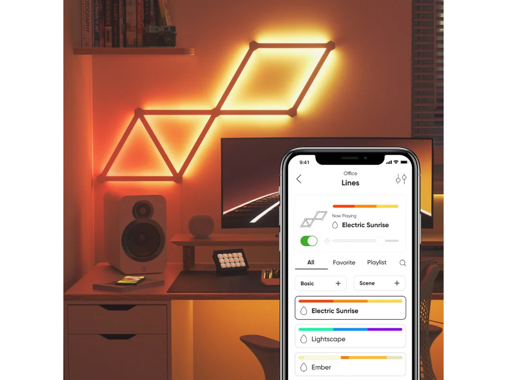 Система освещения Nanoleaf Lines Degrees Starter Kit, 9 шт.