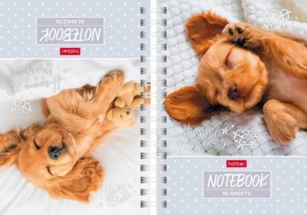 Блокнот А6 7БЦ гребень 80л "Носики-курносики сопят" кл., глянц.лам., двойн.обл.