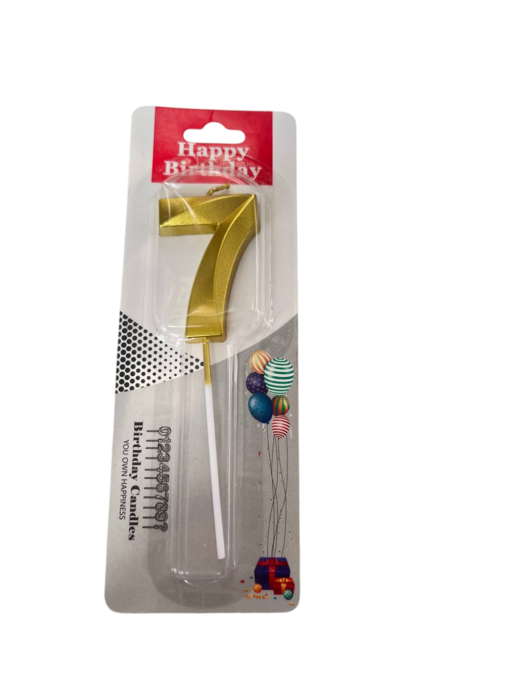 Свечи "Цифра (0-9)" Золотая