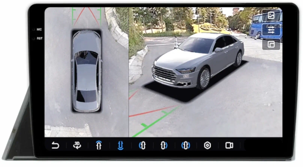 Магнитола для Toyota Sienta 2 2015-2022 - FarCar BX10-360-9548 монитор 10.36" 2K QLED на Android 13, 6Гб+128Гб, CarPlay, 4G SIM-слот, 4 камеры в комплекте