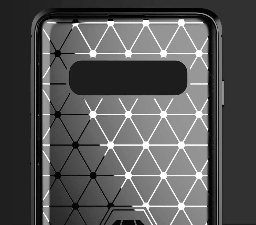 Чехол для Samsung Galaxy S 10 цвет Blue (синий), серия Carbon от Caseport