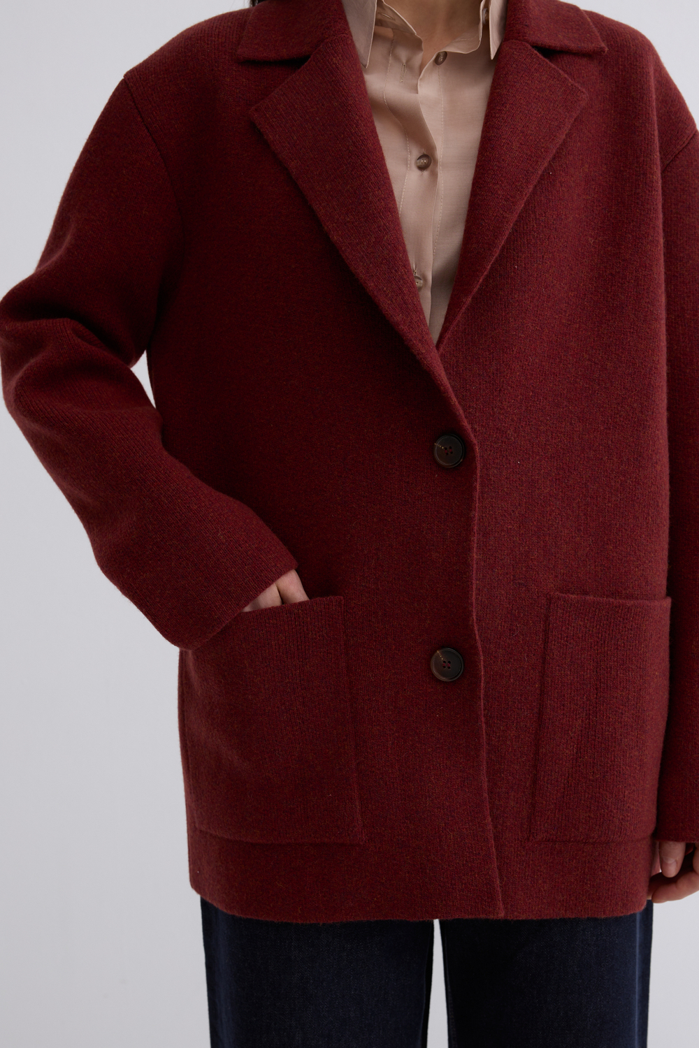 Пиджак Мэг вязаный из шерсти ягнёнка 100%